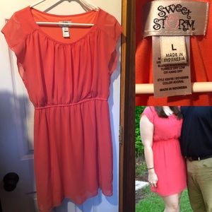 Coral Cocktail Dress